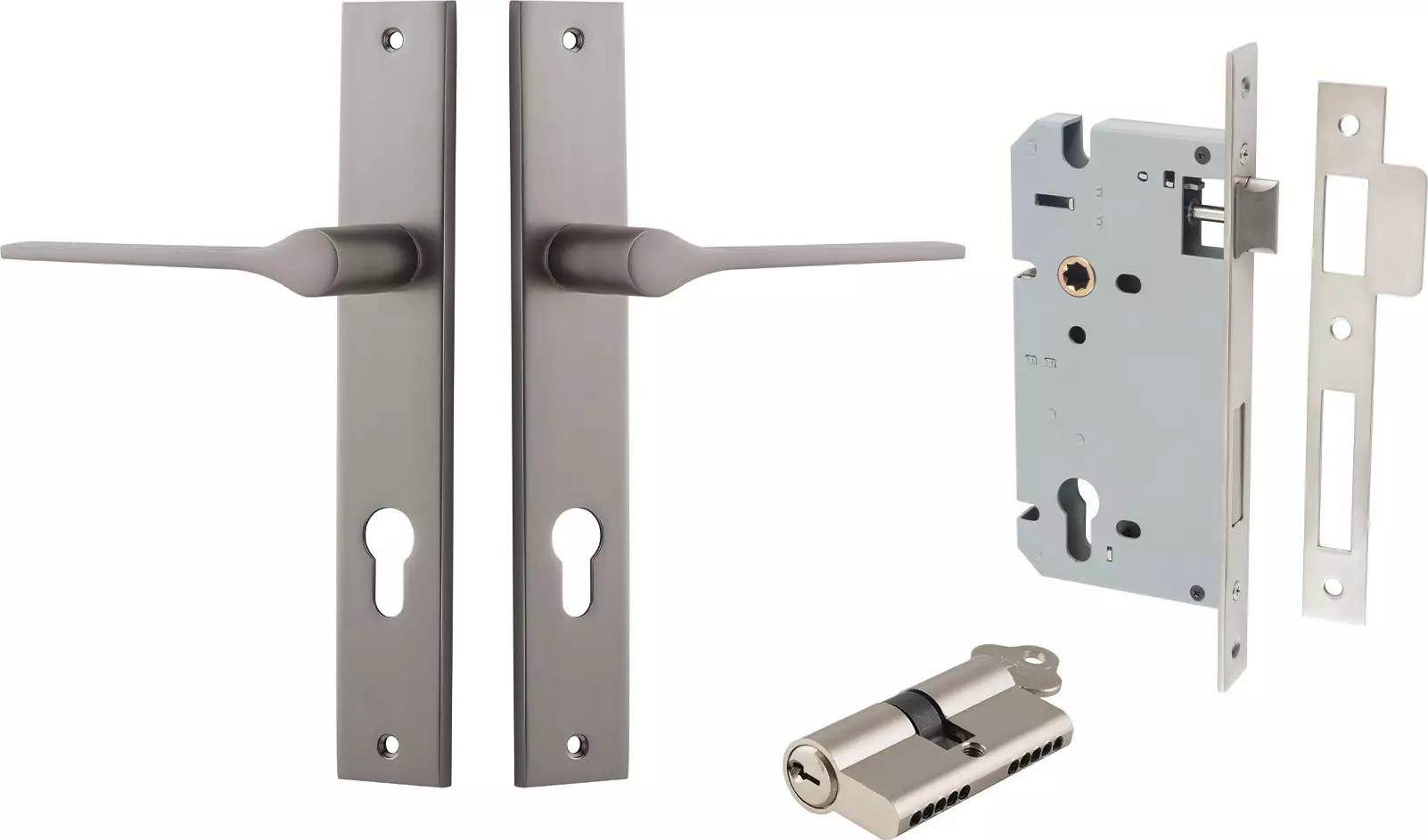 Como Lever - Rectangular Entrance Set - Key / Key - SN