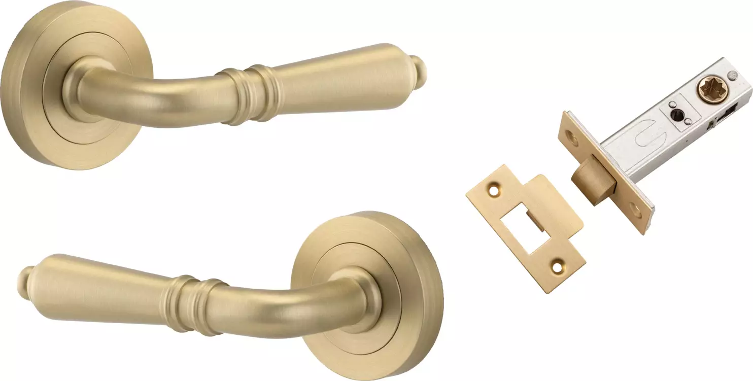 Sarlat Lever - Round Rose Passage Set - BB