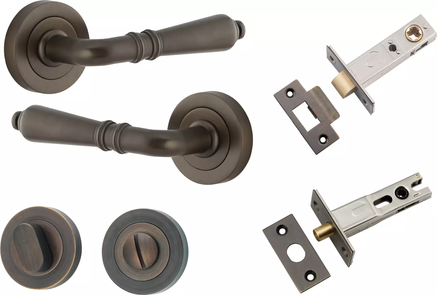 Sarlat Lever - Round Rose Privacy Set - SB