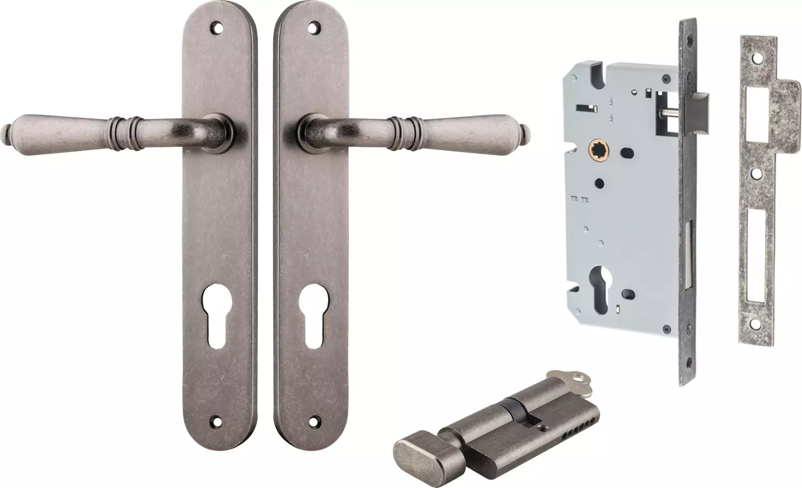 Sarlat Lever - Oval Entrance Set - Key / Turn - DN