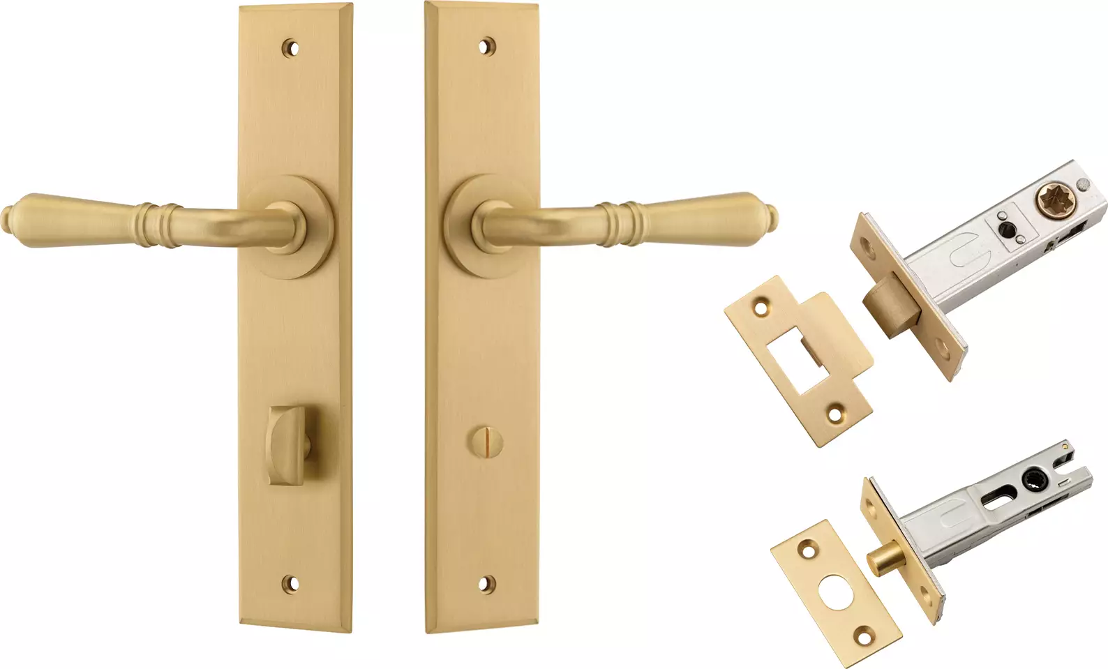 Sarlat Lever - Chamfered Privacy Set - BB