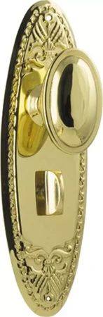 Fitzroy 205 x 63mm Knob on Privacy Plate Set - PB
