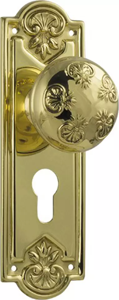 Nouveau 188 x 58mm Knob on Euro48 Plate Set - PB