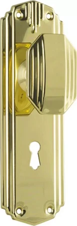 Napier 178 x 54mm Knob on Std Keyhole Plate Set - PB