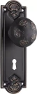 Nouveau 188 x 58mm Knob on Std Keyhole Plate Set - AC