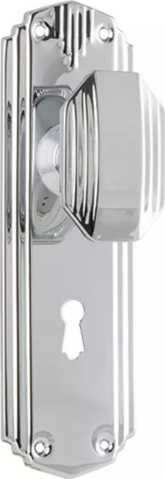 Napier 178 x 54mm Knob on Std Keyhole Plate Set - CP