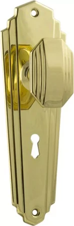 Elwood 200 x 63mm Knob on Std Keyhole Plate Set - PB