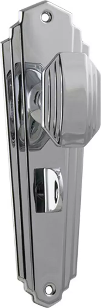 Elwood 200 x 63mm Knob on Privacy Plate Set - CP