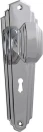 Elwood 200 x 63mm Knob on Std Keyhole Plate Set - CP