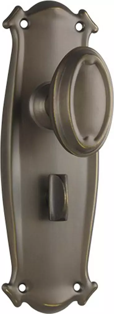 Bungalow 197 x 68mm Knob on Privacy Plate Set - AB