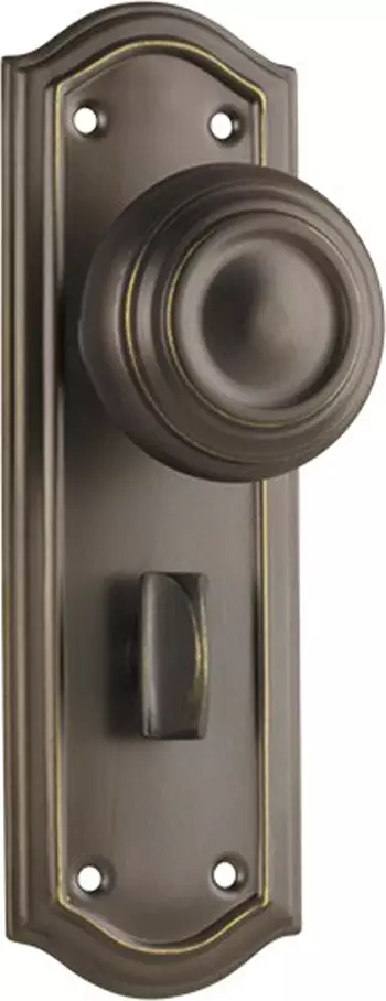 Kensington 175 x 58mm Knob on Privacy Plate Set - AB