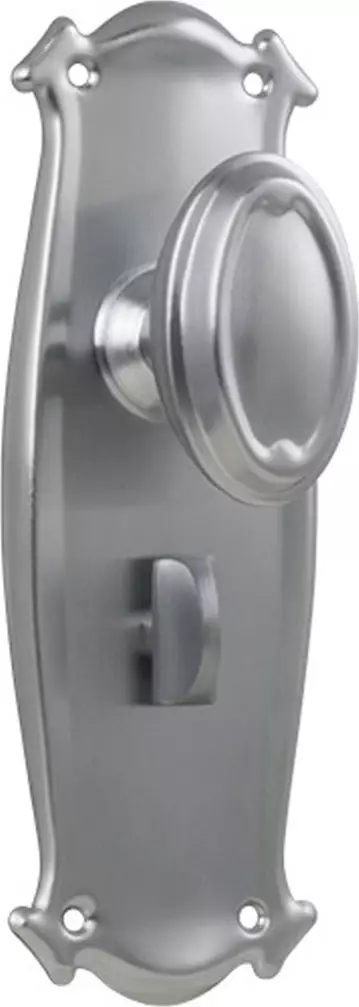 Bungalow 197 x 68mm Knob on Privacy Plate Set - SC