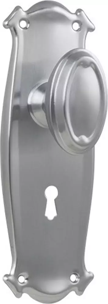 Bungalow 197 x 68mm Knob on Std Keyhole Plate Set - SC