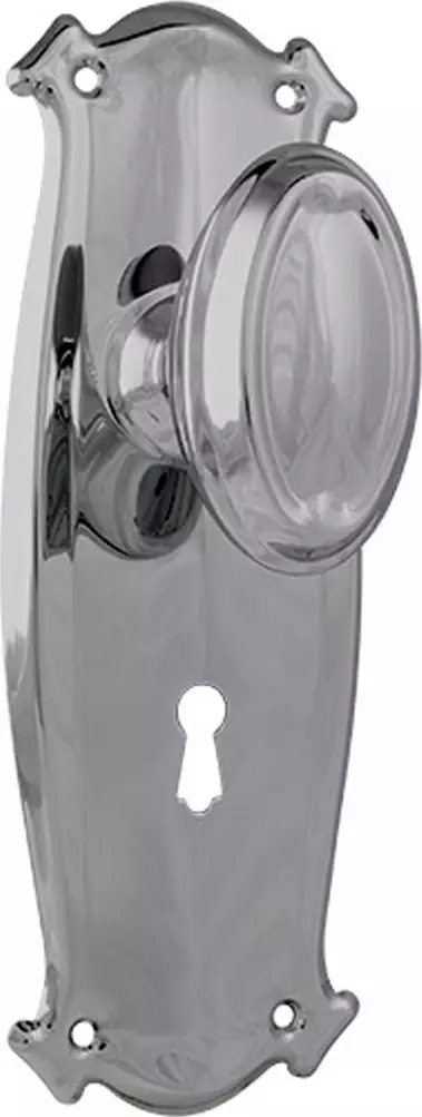 Bungalow 197 x 68mm Knob on Std Keyhole Plate Set - CP