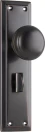 Richmond 200 x 50mm Knob on Privacy Plate Set - AC