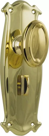 Bungalow 197 x 68mm Knob on Privacy Plate Set - PB