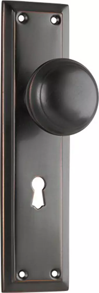 Richmond 200 x 50mm Knob on Std Keyhole Plate Set - AC