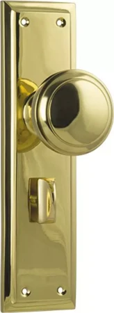Milton 200 x 50mm Knob on Privacy Plate Set - PB