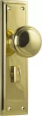 Milton 200 x 50mm Knob on Privacy Plate Set - PB