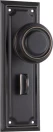 Edwardian 185 x 60mm Knob on Privacy Plate Set - AC