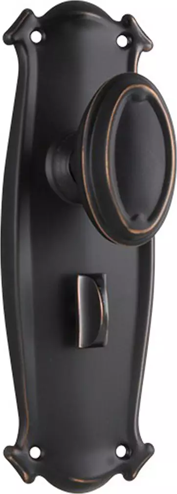 Bungalow 197 x 68mm Knob on Privacy Plate Set - AC