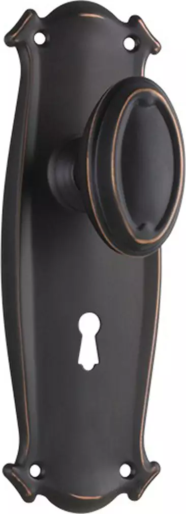 Bungalow 197 x 68mm Knob on Std Keyhole Plate Set - AC