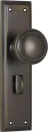 Milton 200 x 50mm Knob on Privacy Plate Set - AB