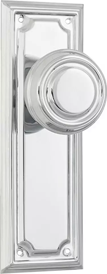 Edwardian 185 x 60mm Knob on Blank Plate Set - CP