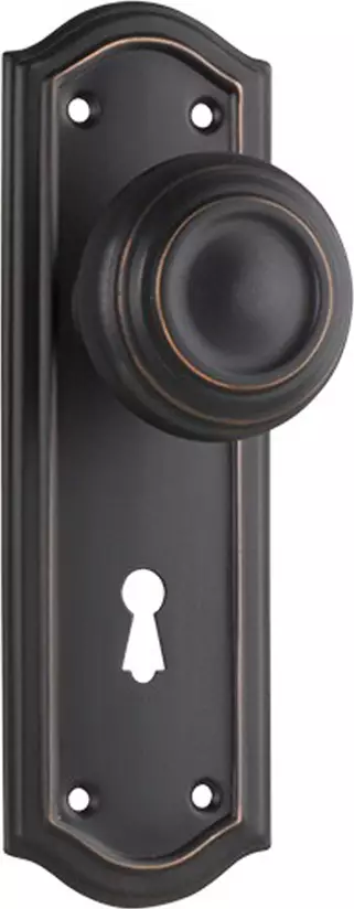 Kensington 175 x 58mm Knob on Std Keyhole Plate Set - AC