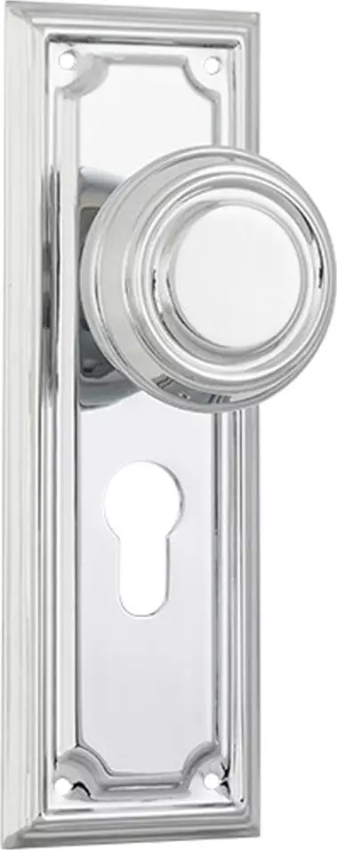 Edwardian 185 x 60mm Knob on Euro48 Plate Set - CP