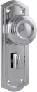 Kensington 175 x 58mm Knob on Privacy Plate Set - CP