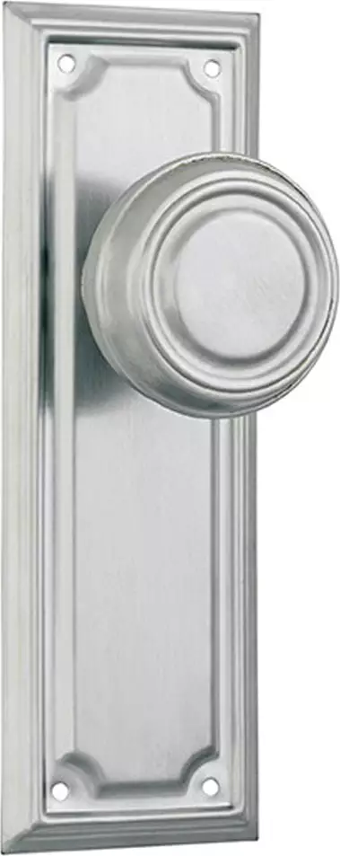 Edwardian 185 x 60mm Knob on Blank Plate Set - SC