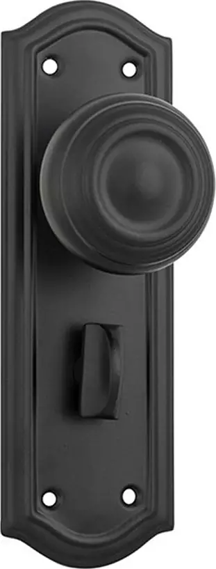 Kensington 175 x 58mm Knob on Privacy Plate Set - MB