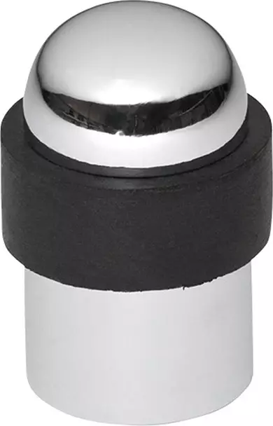 Domed 50 x 30mm Floor Mounted Door Stop - CP
