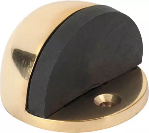 Oval Floor Mounted Door Stop - PB