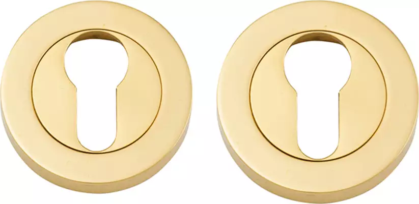 52mm Round Euro Escutcheon - PB