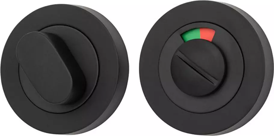 52mm Round Indicating Privacy Turn Set - BLK