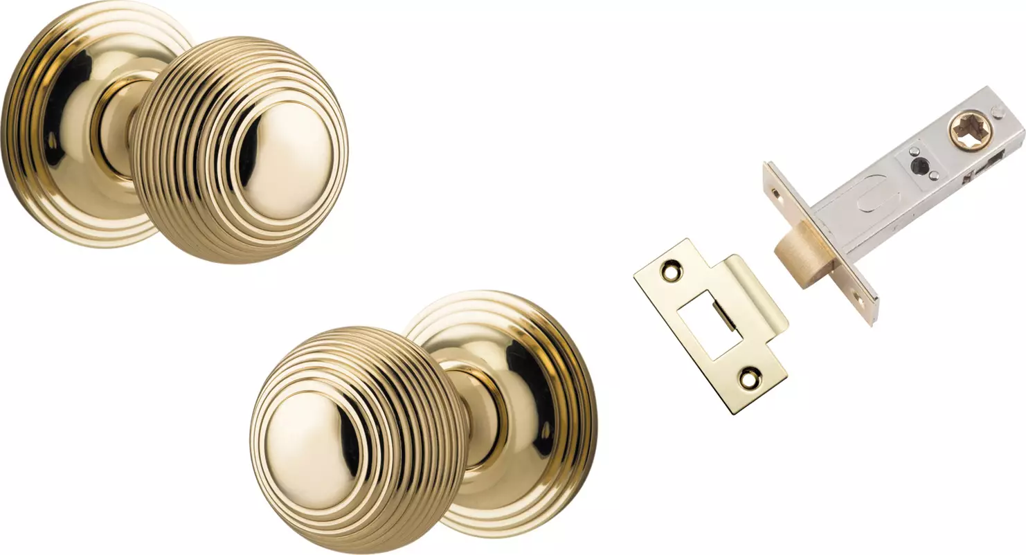 Guildford Knob - Round Rose Passage Set - PB