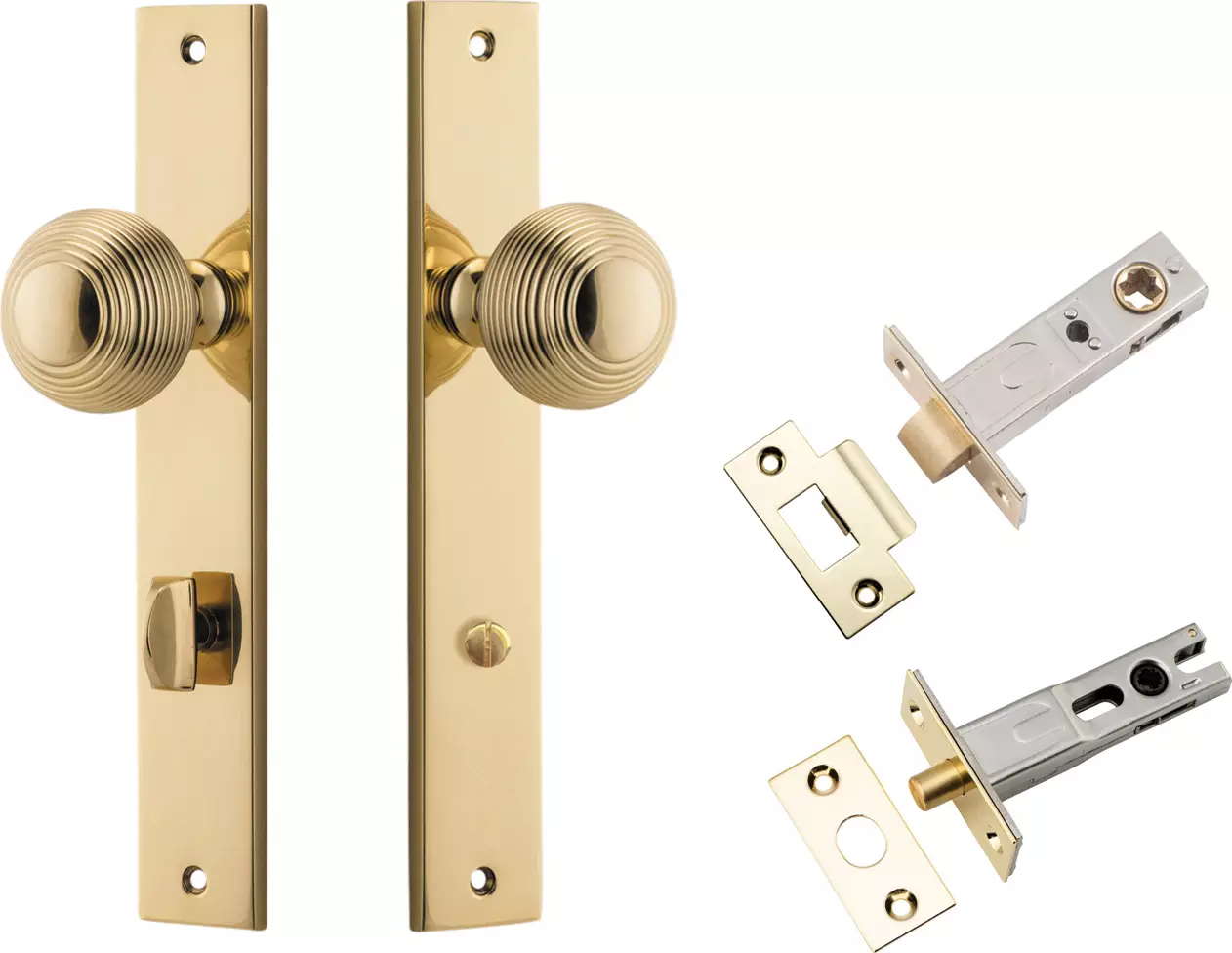 Guildford Knob - Rectangular Privacy Set - PB