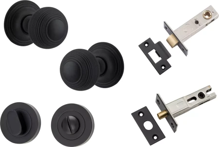 Guildford Knob - Round Rose Privacy Set - MB