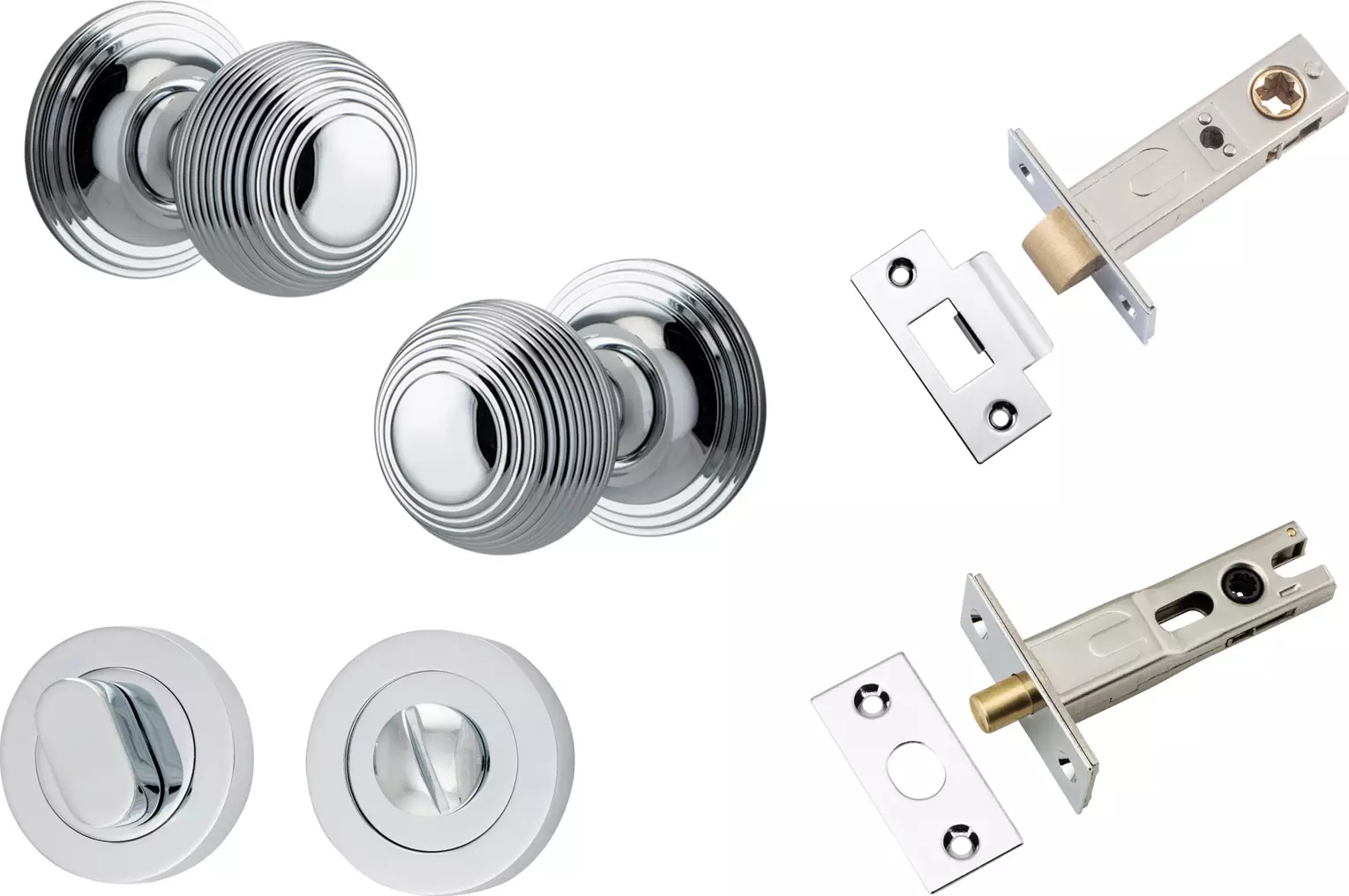 Guildford Knob - Round Rose Privacy Set - CP