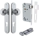 Guildford Knob - Oval Entrance Set - Key / Turn - CP