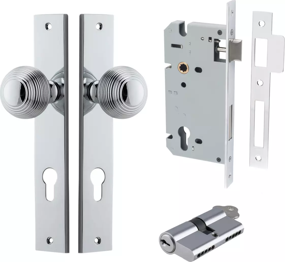 Guildford Knob - Rectangular Entrance Set - Key / Key - CP