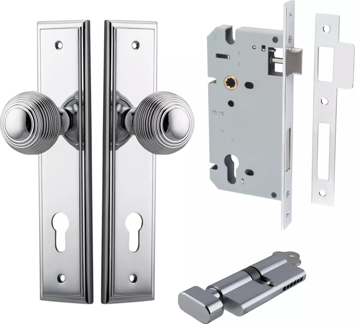 Guildford Knob - Stepped Entrance Set - Key / Turn - CP