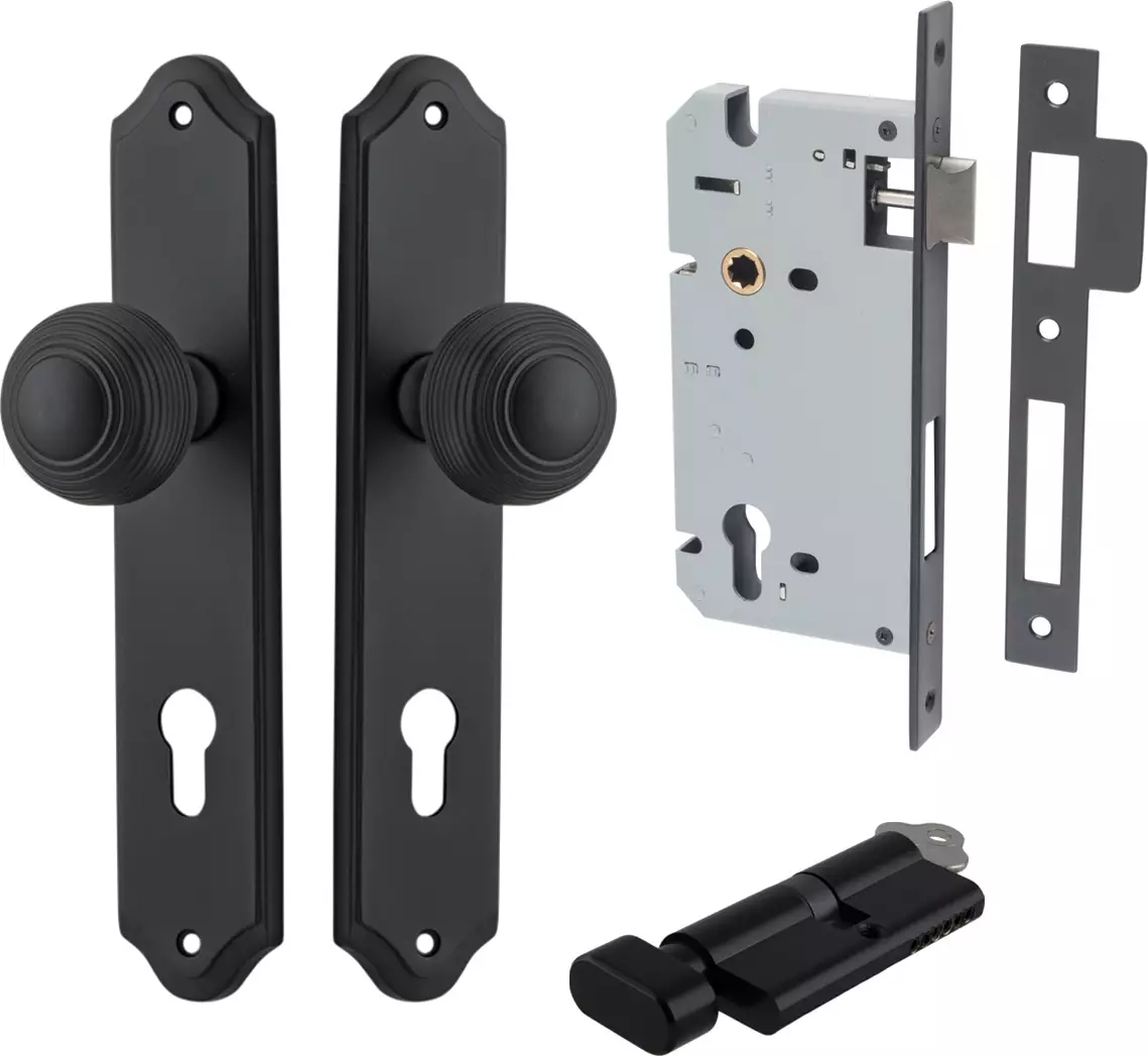 Guildford Knob - Shouldered Entrance Set - Key / Turn - MB
