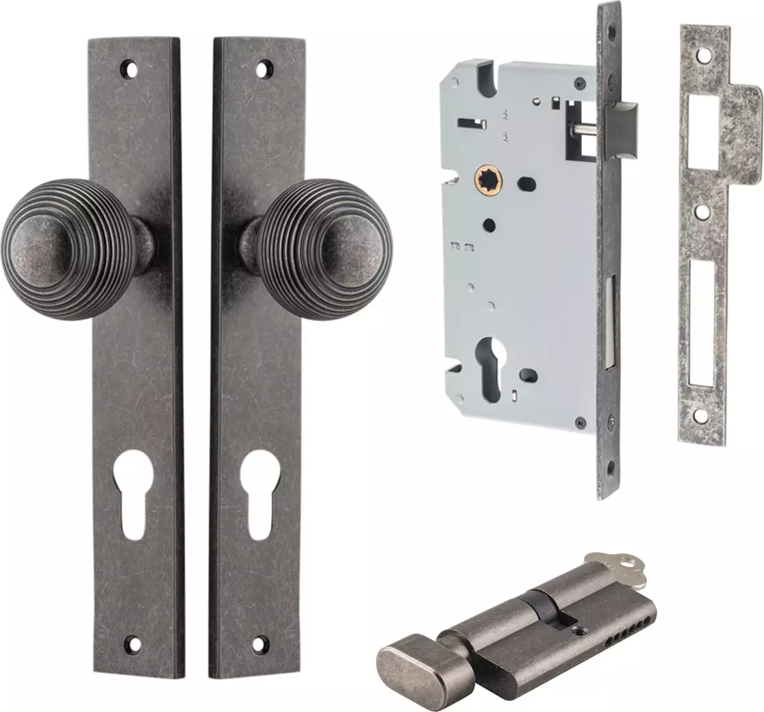 Guildford Knob - Rectangular Entrance Set - Key / Turn - DN
