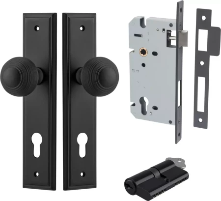 Guildford Knob - Stepped Entrance Set - Key / Key - MB