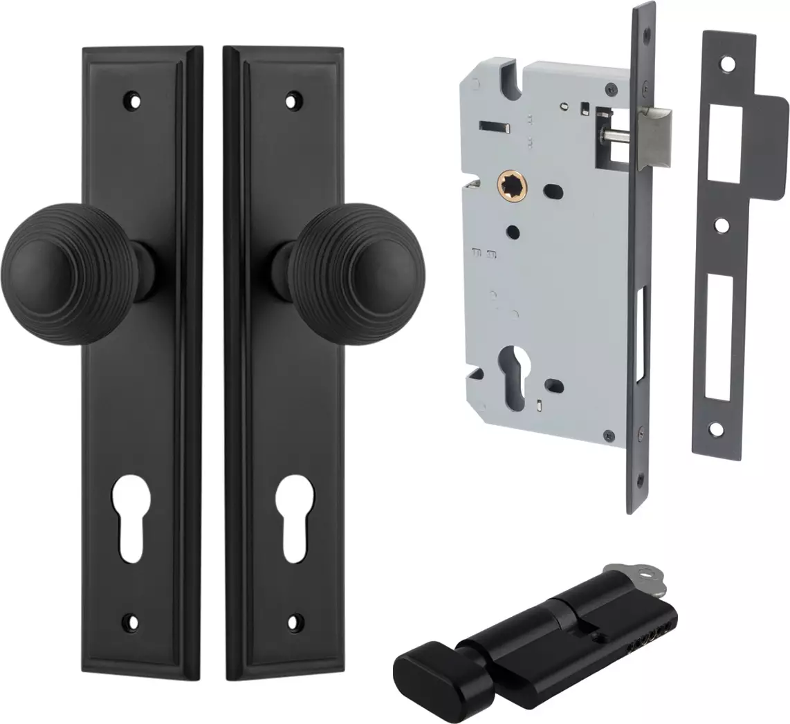 Guildford Knob - Stepped Entrance Set - Key / Turn - MB