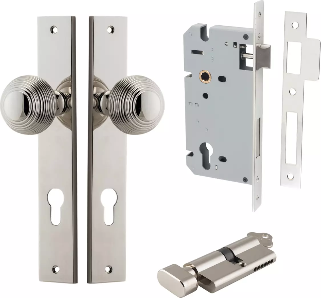 Guildford Knob - Rectangular Entrance Set - Key / Turn - PN