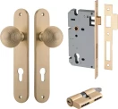 Guildford Knob - Oval Entrance Set - Key / Key - BB